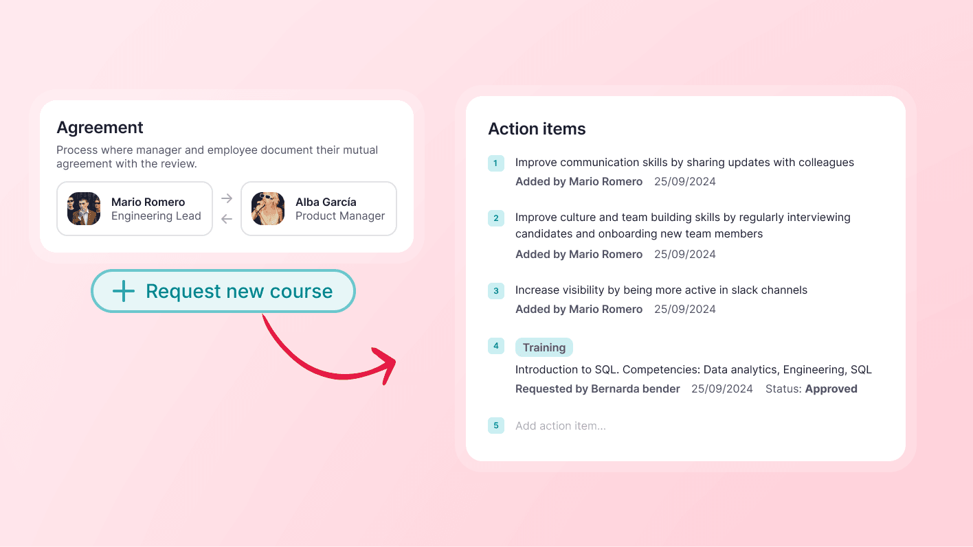 Smarter Performance reviews with Training integration