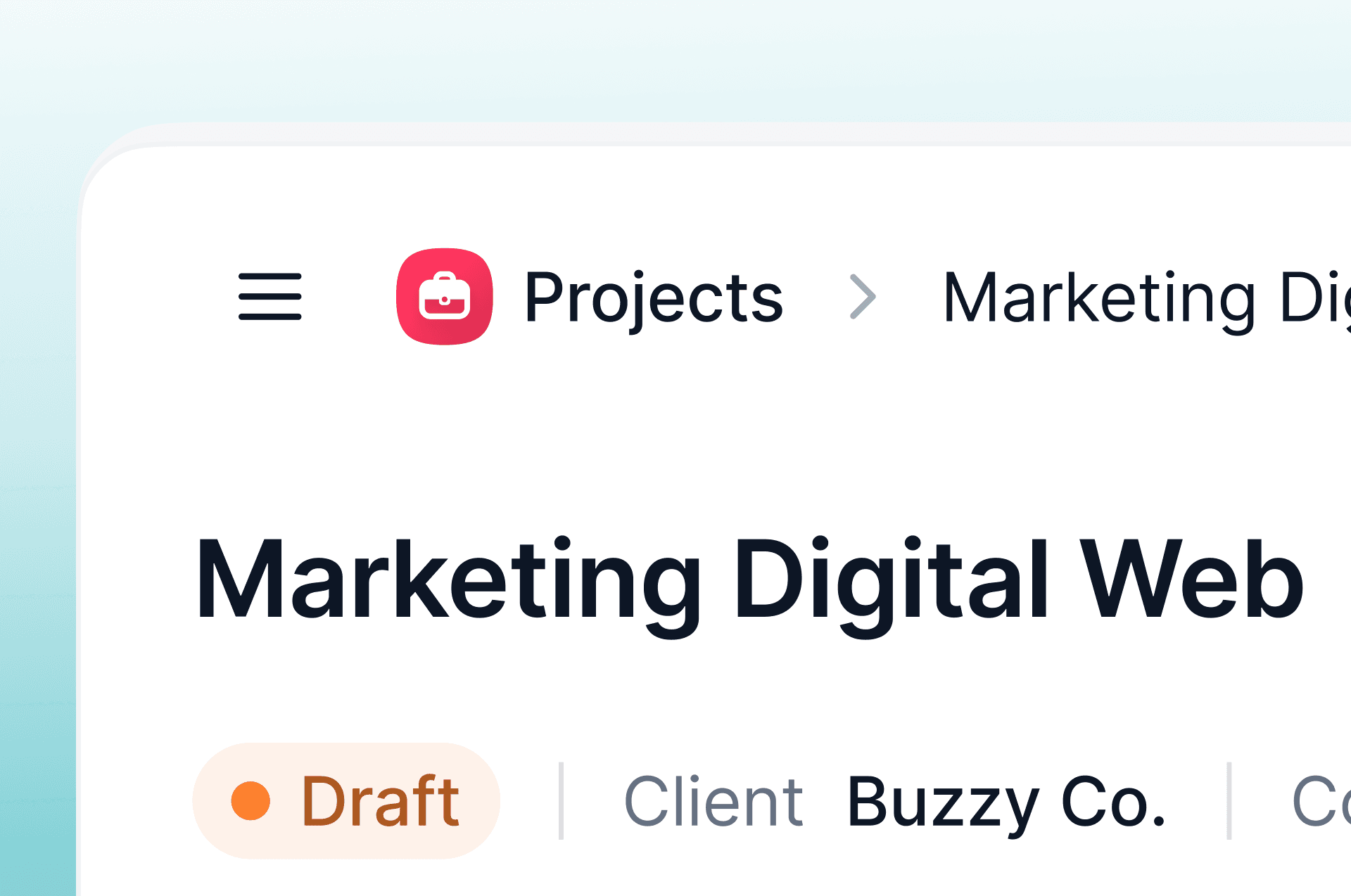 Track profitability by project phase